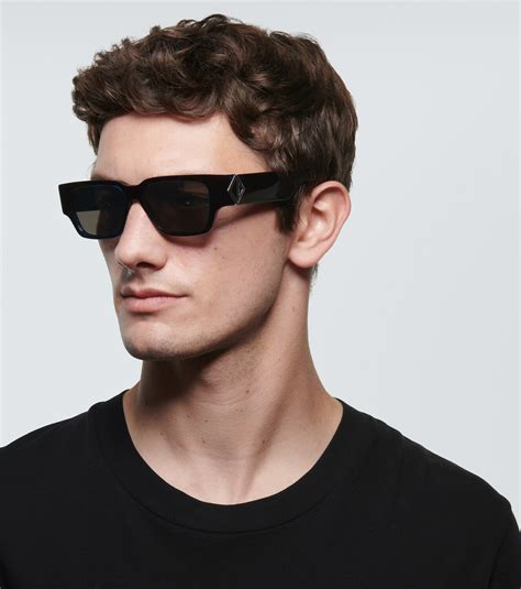 christian dior black tie 55mm rectangle sunglasses|CD Diamond S5I Black Square Sunglasses .